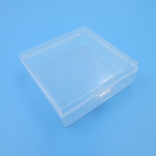 电子零件光学镜片用透明带盖PP塑料连体方形盒收纳盒子小方盒透明