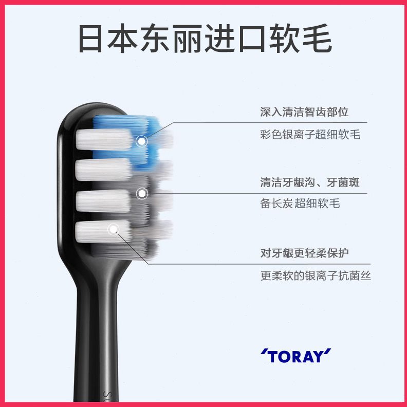 头替换清洁声波电动牙刷刷头通用情侣款3敏感支贝医生电动牙刷装