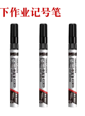 雄狮WW202顽固奇异笔2.0mm线辐黑色油性油渍表面水下作业非吸收表面可书写工业记号笔
