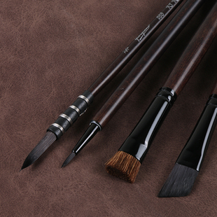 乔尔乔内高端水彩画笔10支套装仿灰鼠毛动物毛高品质画笔尼龙毛 绒布笔袋 新手套装