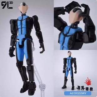 无敌少侠周边3D打印多关节超人可动手办人偶动漫周边玩具礼物