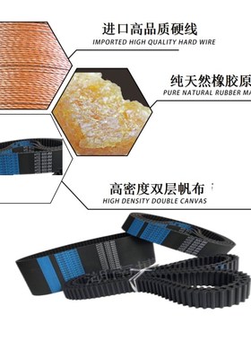橡胶圆弧齿同步带HTD8M18y00-2104工业设备机械传动橡胶皮带