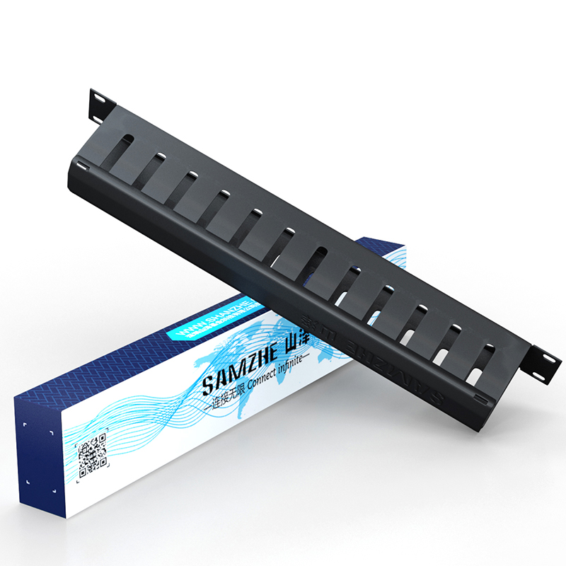 山泽 理线架12档24口网络工程加厚网线电话线19寸机柜线缆理线器