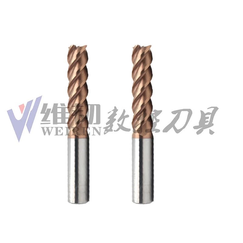 55度4刃加长整体合金钨钢涂层立铣刀8 10 12 14 16 18 20*200mm