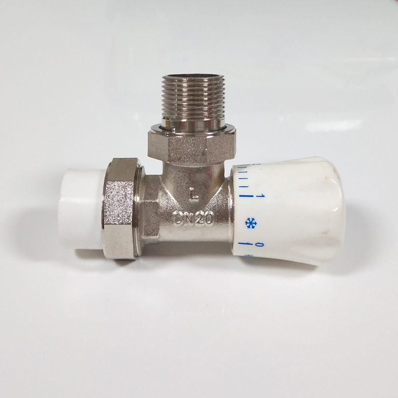 铜温控阀25PPR直阀暖气片角阀4 6分1寸散热器调温阀门dn15 20
