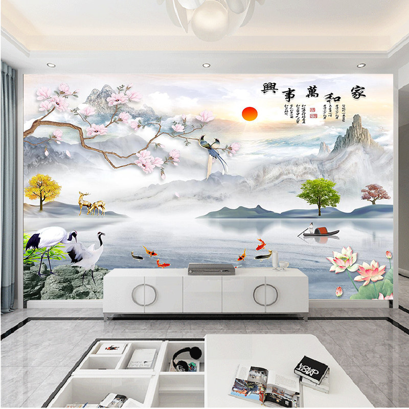 五宫格自带边框3d电视背景墙壁纸8d立体大气客厅壁画影视墙墙布,搬运/仓储/物流设备,机械式停车设备（立体停车库）,淘宝优惠券,粉丝福利购,淘宝优惠卷