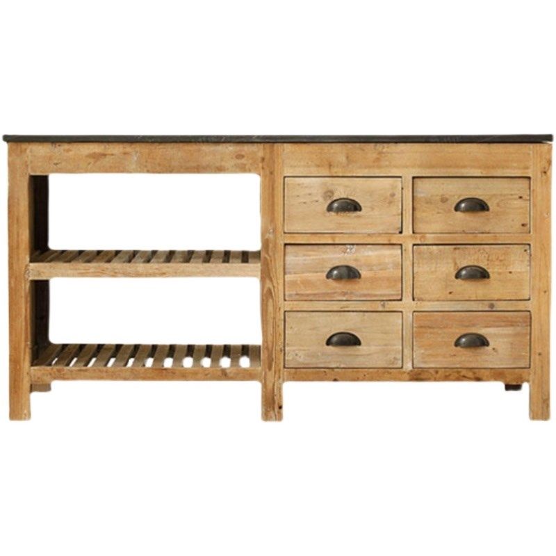 美式多功能复古实木餐边柜碗柜创意厨房中岛台操作台备餐台料理桌,个性定制/设计服务/DIY,明信片定制,淘宝优惠券,粉丝福利购,淘宝优惠卷