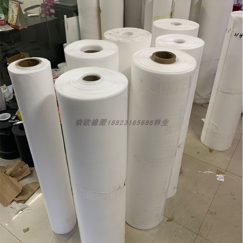 白色铁氟龙膜聚四氟乙烯卷材PTFE车削板黑色特氟龙膜四氟冲压垫片