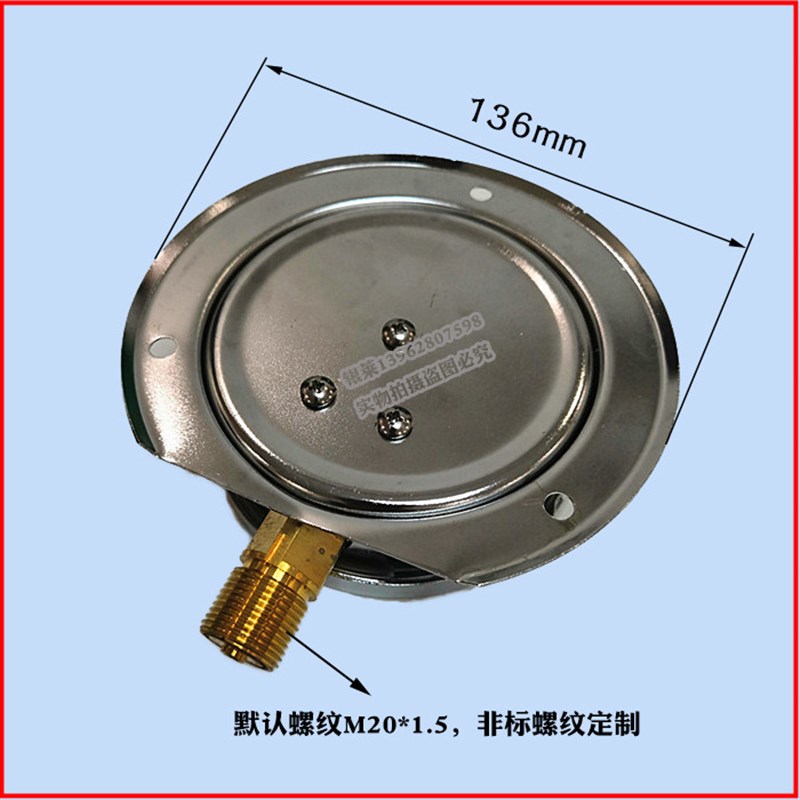 YN100T 船用压力表0-1MPa充油耐振径向带边-0.1-0.5MPa船用真空表