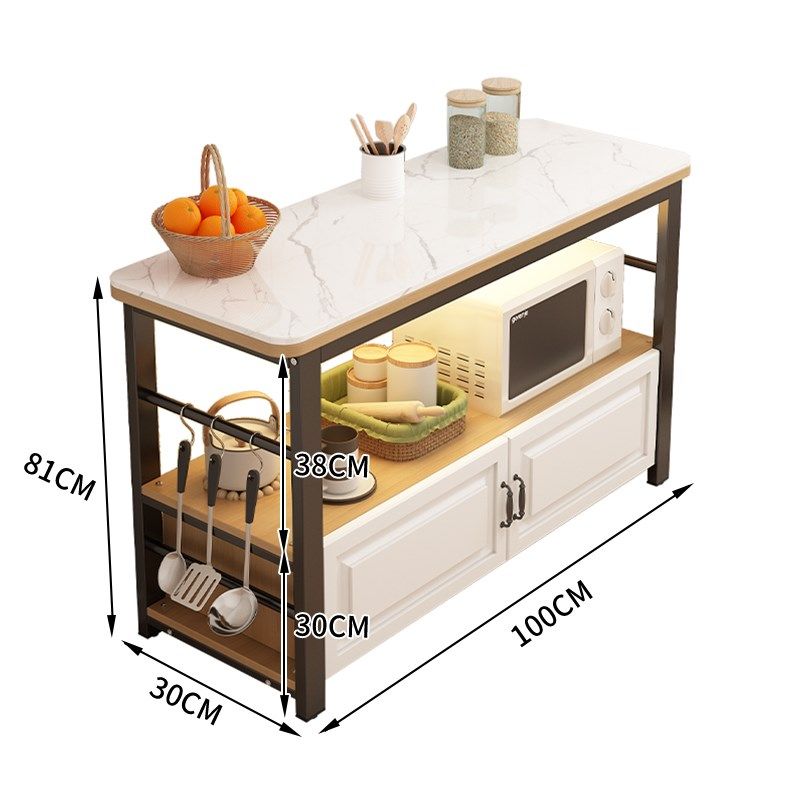 岩板厨房切菜桌家用多层置物架落地微波炉烤箱储物柜操作台双层桌,个性定制/设计服务/DIY,明信片定制,淘宝优惠券,粉丝福利购,淘宝优惠卷
