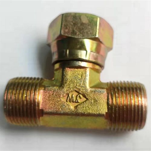 1内外丝活螺母锁母直角弯头三通高压接头公制平头A型液压活接接头