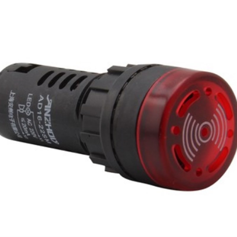 22MM指示灯蜂鸣器 DC24V 声光报警器AD16-22SM开孔22mm蜂鸣