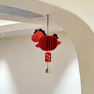 小煤油灯笼挂件2026年马年过年装饰新年布置红色门把手喜庆氛围挂