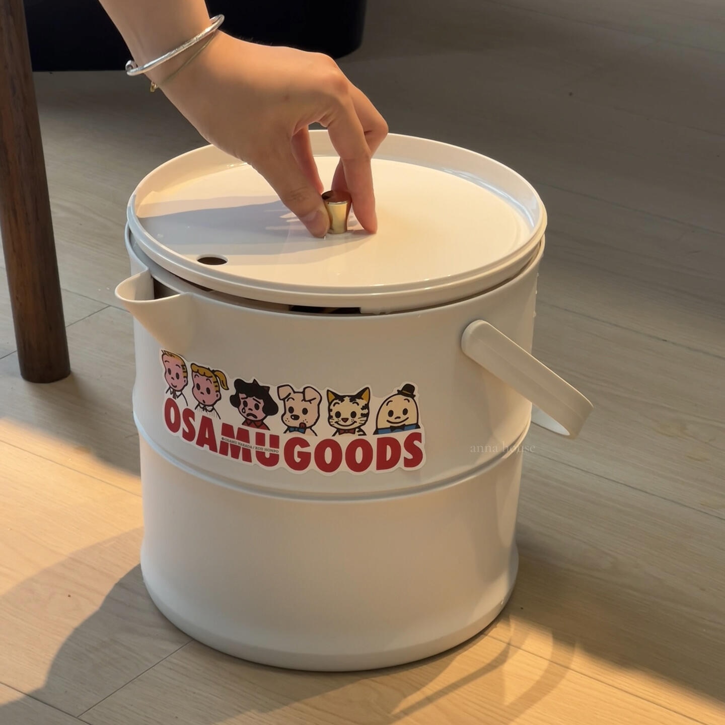 原田治茶桶茶道茶渣桶办公室茶室大容量废水桶带过滤盖排水桶茶具