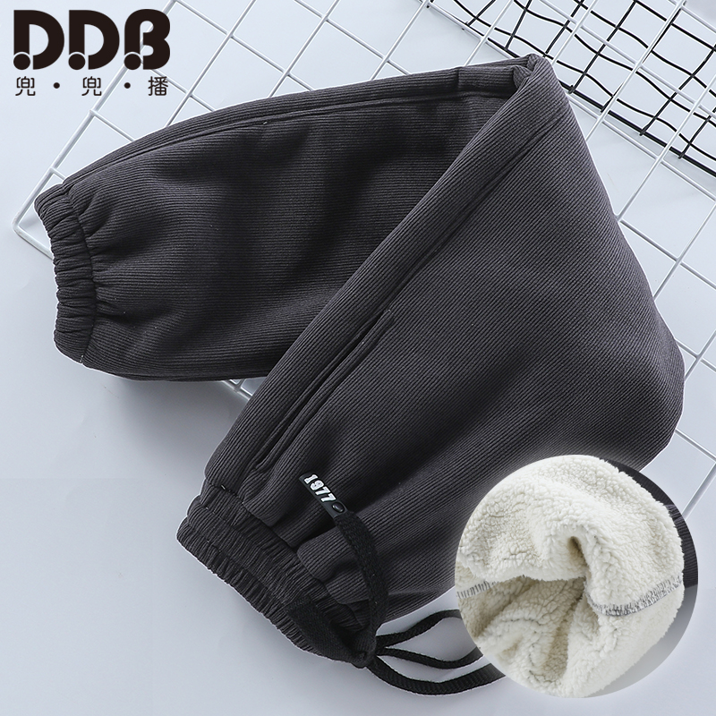 兜兜播长裤灯芯绒束脚保暖