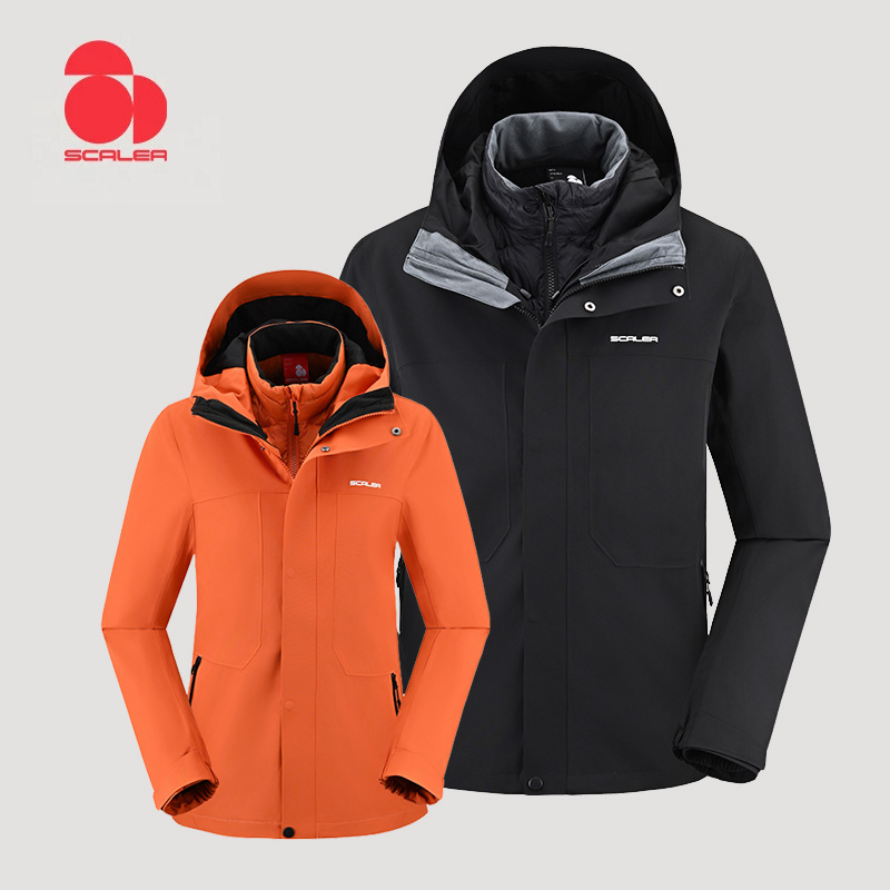 【凯歌 鹅绒内胆】SCALER思凯乐户外可拆卸冲锋衣三合一女男冬新