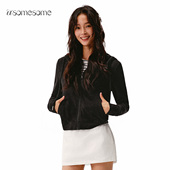 asomesome美式 女秋新休闲运动外套显瘦上衣 开衫 连帽修身 拉链长袖