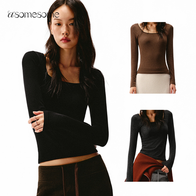 asomesome带胸垫修身打底衫