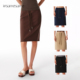 asomesome美式 复古抽绳直筒半身裙女秋修身 垂感中裙运动休闲卫裙