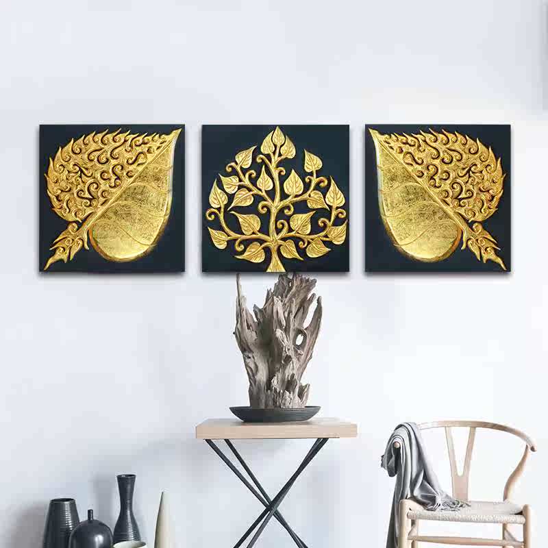 泰国装饰家居木雕壁饰门厅电视背景墙面实木雕刻金箔菩提树壁挂板|msdalam kategori Aksesori rumah, mural - dari Buy2taobao.com untuk memberikan perkhidmatan ejen Taobao profesional membeli