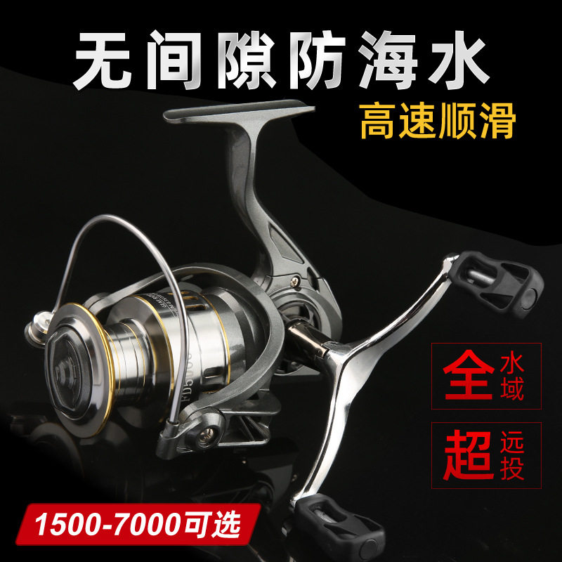 双摇臂渔轮路亚专用渔轮海钓轮丝滑路亚马口轮微物轮路滑轮无间隙图片