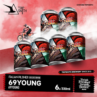 TRIPSMITH-69YOUNG 意式皮尔森 日期新鲜 顺丰包邮 330ml*6罐