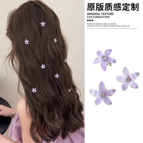 2025新款花朵发夹公主头侧边
