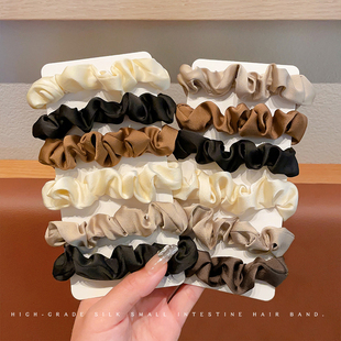 发绳皮筋头饰 高级感褶皱小肠发圈女优雅气质扎头发头绳2023年新款