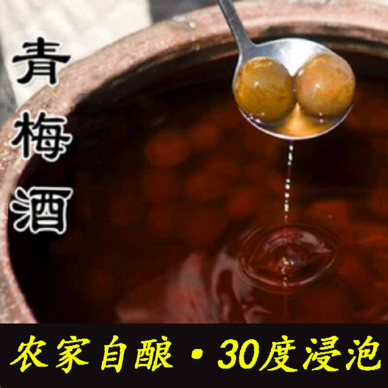 青梅酒自酿农家 梅子酒30度米酒酿5斤桶装低度水果酸梅酒男女士酒