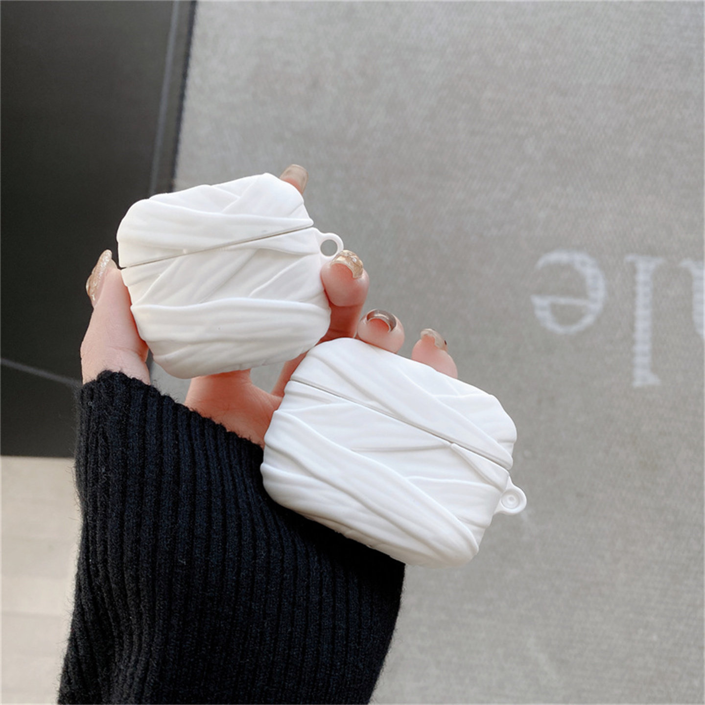 创意简约白绷带苹果airpods pro3代耳机保护套适用四代无线蓝牙耳机保护壳airpodspro硅胶pro2代创意4代