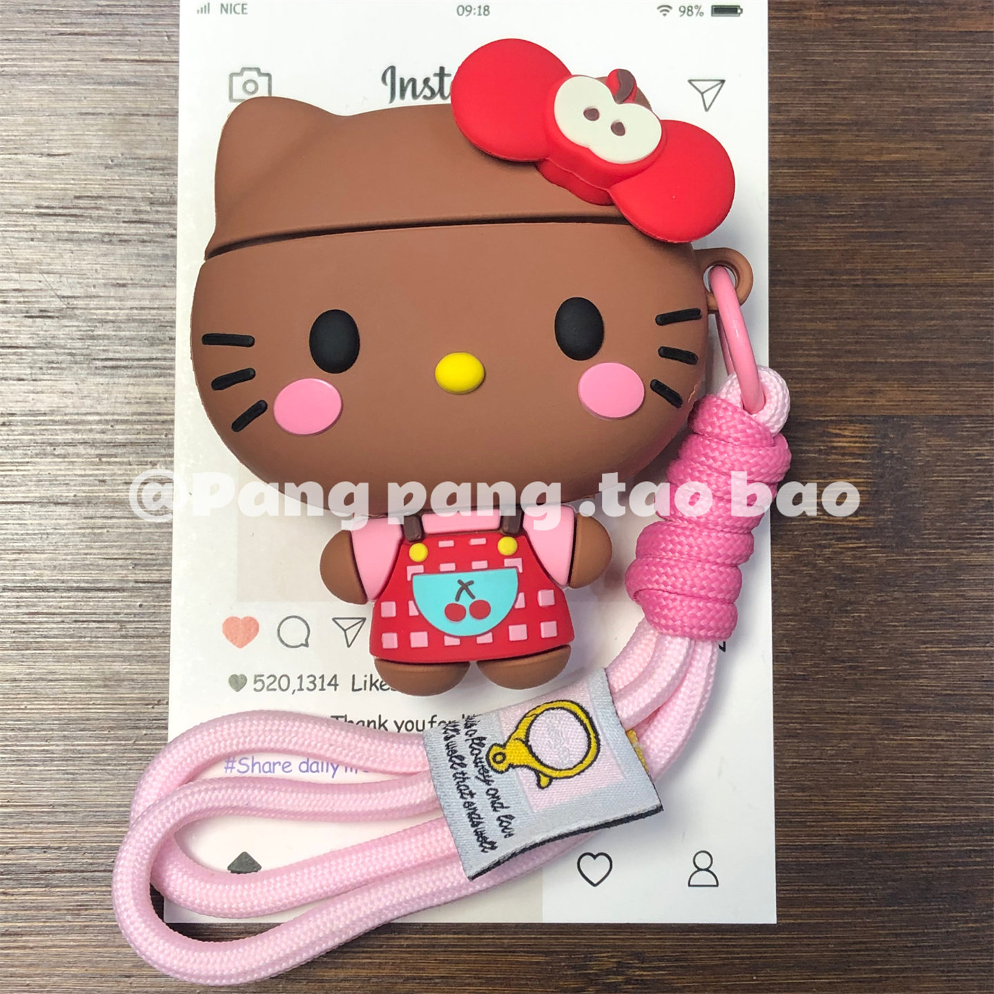 可爱黑皮围裙kitty帽苹果airpods pro3代耳机保护套适用四代蓝牙耳机保护壳airpods1/2代硅胶pro2代女新三代