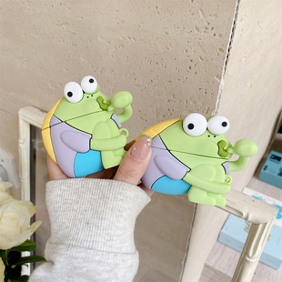 可爱搞怪呆萌嘬手鱼苹果airpods pro3代耳机保护套适用airpods四代蓝牙耳机壳pro2代卡通新三代硅胶软壳1/2代