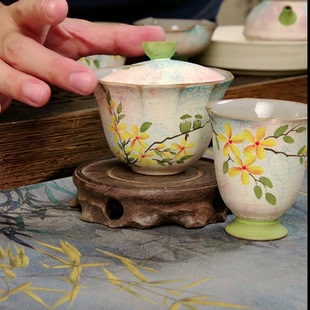 杯 桂花盖碗