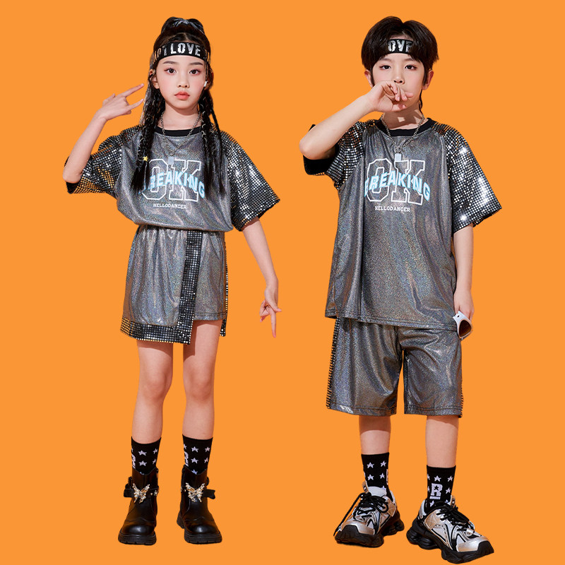 六一儿童爵士舞亮片演出服幼儿街儿童演出服