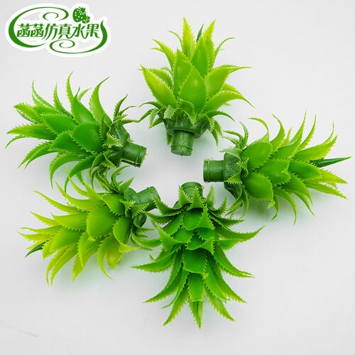仿真菠萝叶头塑料凤梨假菠萝糖塔配件寺庙供佛拜神水果装饰道具