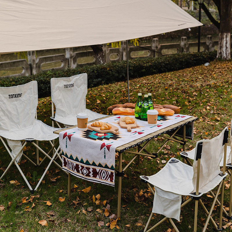 民族风露营野餐蛋卷桌桌旗桌布