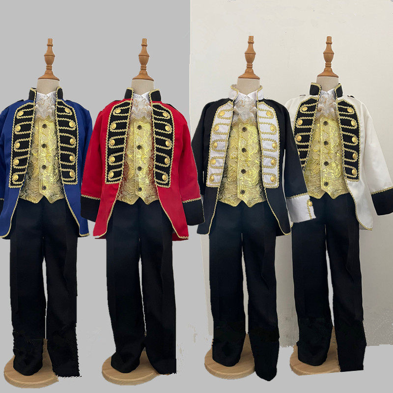 男童酷帅欧式宫廷萨克斯乐器演出服童话话剧演出生日西装礼服王子