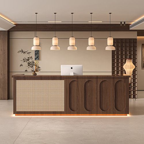 服装店新意法藤编收银台