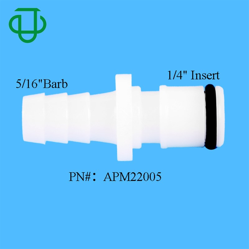 JU集优现货APC全塑料直通宝塔快速公接头CPC连接倒钩插拔断开公端