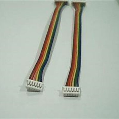 接插件连接器 2.54mm 6P彩排线 2端打端子