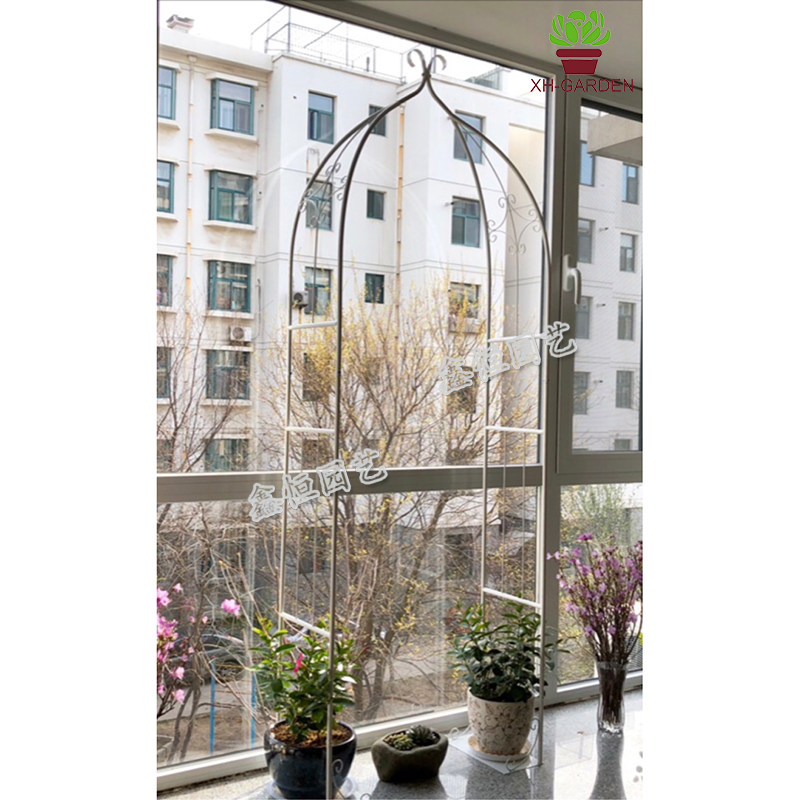 包邮铁艺藤月花架靠墙弓形花架欧式拱门架可分开2用适合阳台露台,搬运/仓储/物流设备,机械式停车设备（立体停车库）,淘宝优惠券,粉丝福利购,淘宝优惠卷
