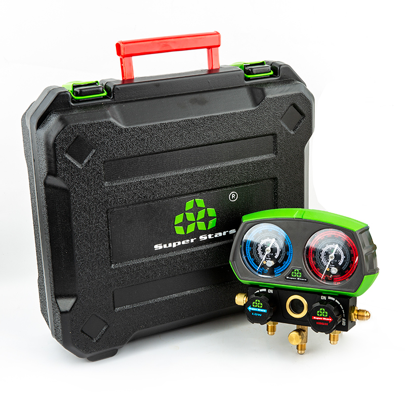 大圣圣霸ST-B268加氟表组R22r410空调冷媒雪种压力表加液加氟双表