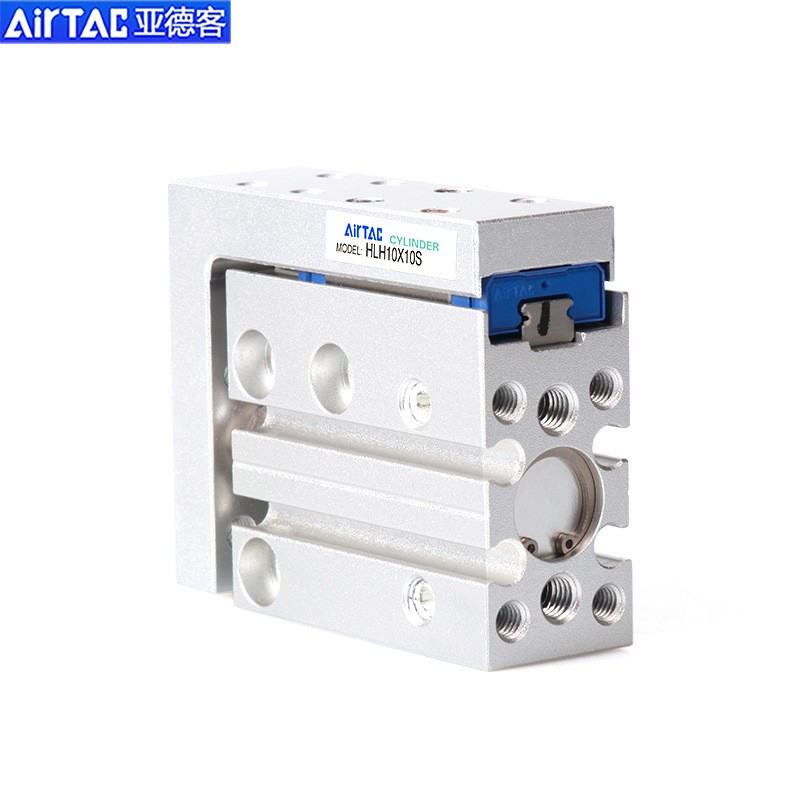 亚德客滑台HLH6/12X5X10X15X20X25X30X40X50X60S精密导轨小型气缸