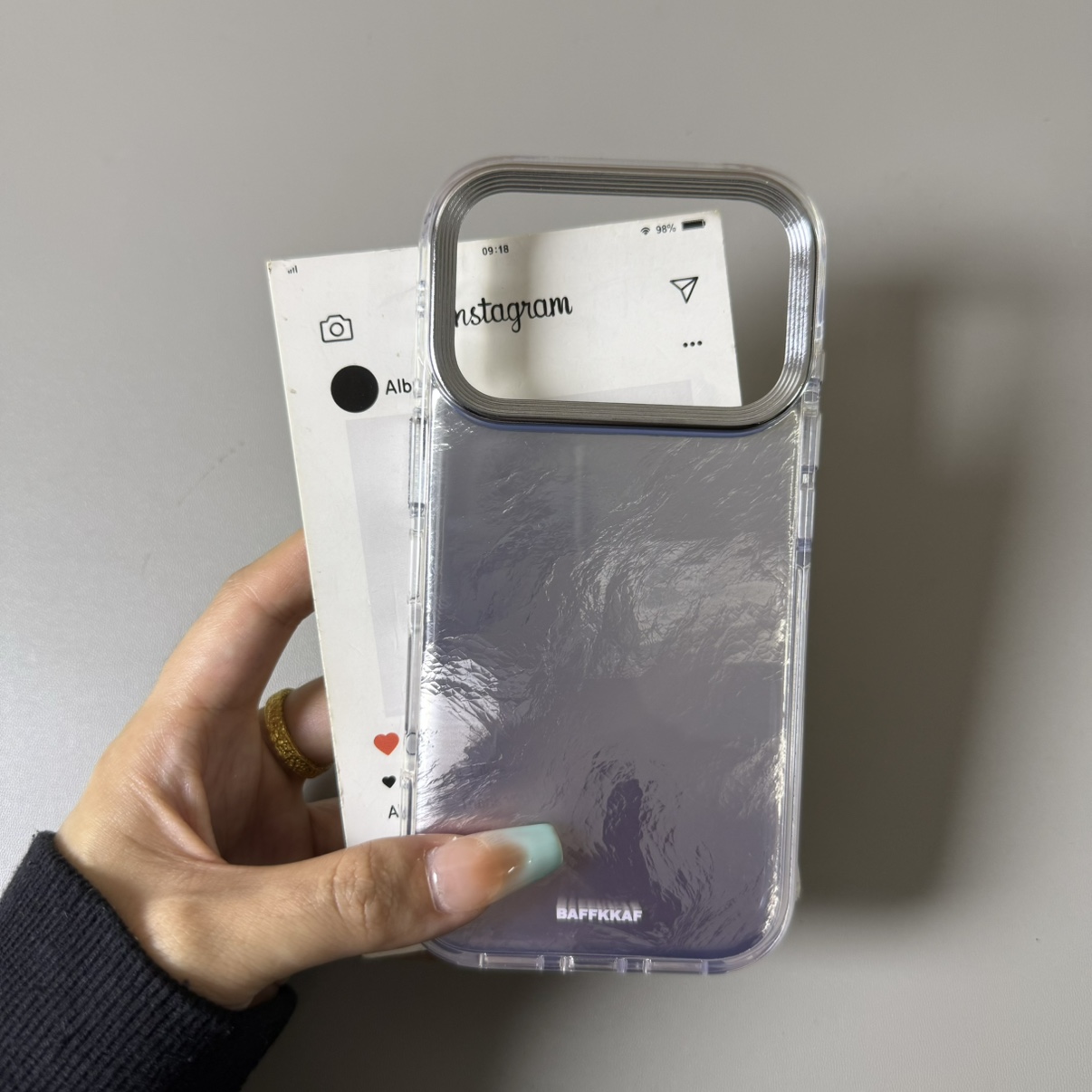 高级感银灰色锡纸纹适用iPhone17手机壳16promax苹果15/14/13简约小众纯色