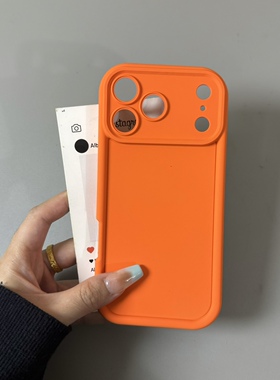 小众ins爱马士橙色硅胶软壳适用iPhone17/16promax手机壳15/14/13苹果12全包11