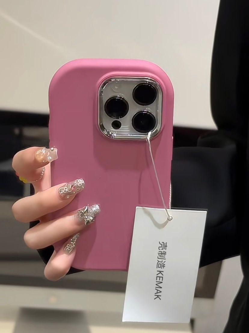 韩风树莓粉壳适用iPhone17手机壳苹果16promax防摔15/14/13女软壳12/11糖果色