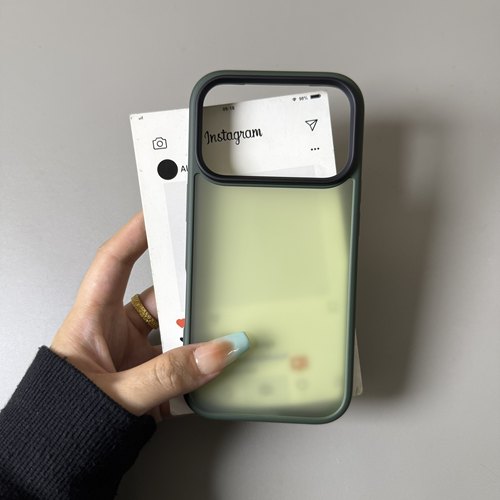 高级感松林绿肤感磨砂壳适用iPhone17手机壳17promax苹果17简约小众透
