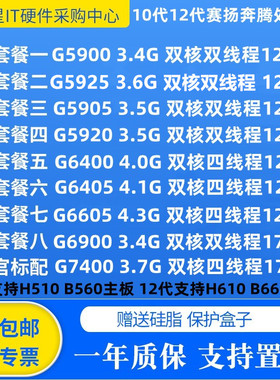 G5900 G5905 G5920 G5925 G6400 G6405 G6605 G6900 G7400CPU现货