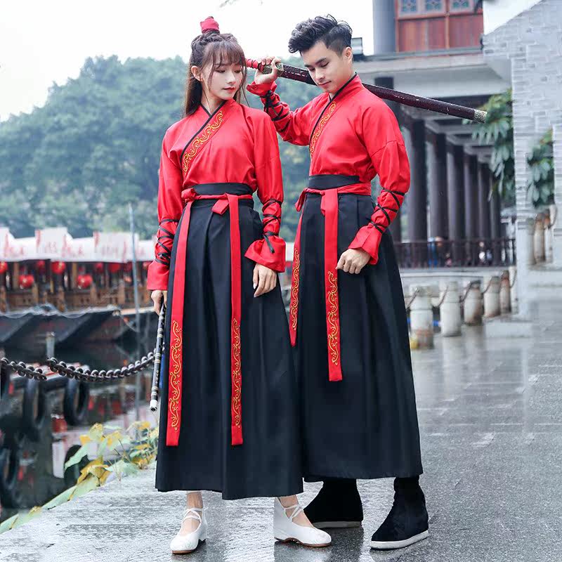 日常改良汉服男女中国风毕业照服装交领刺绣传统古装武侠情侣服装在类目 女装/女士精品, 唐装/民族服装/舞台服装, 民族服装/舞台装中 - 来自Buy2taobao.com提供专业的淘宝代购服务