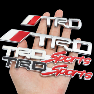 适用锐志尾标 凯美瑞标志 TRD汽车个性车贴车标改装金属标装饰标